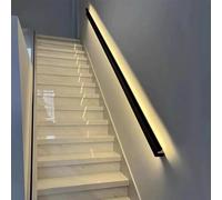 Corrimano Per Scale A LED, Kit Ringhiera Per Scale Con Illuminazione A LED, Corrimano Per Scale In Alluminio Bifacciale Luminescente Per Scale, Corridoi, Corridoi Di Ville(6000k,1.5m/4.92ft)