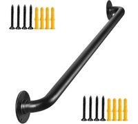 Corrimano per Scale, Binario per Scale per Montaggio A Parete, Corrimano in Tubo di Acciaio al Carbonio con capacità di Carico di 220 Libbre, Corrimano per Ringhiera, per Sc, White, 6.6ft/200cm