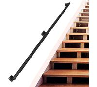 Corrimano per Scale con staffe in Metallo Nero - Supporto di Sicurezza Durevole per Interni ed Esterni, per Maggiore stabilità e Sicurezza