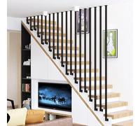 Corrimano per scale, corrimano per balaustre da soffitto, antiscivolo, a forma di L, con kit completo