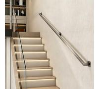 Corrimano per scale da 1Ft-20Ft per pareti supporto per ringhiera a tubo quadrato in acciaio inossidabile argento per loft garage ponte maniglione di sicurezza legno cemento(0.3m)
