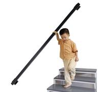 Corrimano per scale da 30 cm - 600 cm, corrimano in ferro battuto nero per scale interne, supporto per ringhiere per tubi quadrati in metallo industriale per anziani e bambini ( Size : 100cm )