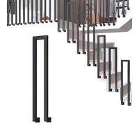 Corrimano per scale da esterno a forma di U, in ferro battuto, resistente, facile installazione per gradini, portico e giardino, supporto di sicurezza da 90 cm