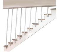 Corrimano per scale da esterno e da interno, ringhiere a L, parapetti di transizione per gradini di casa, ville, soppalchi, pali per ringhiere di scale da 30-150 cm (confezione da 1)(135cm(4.4ft))