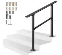 Corrimano per scale esterne, adatto a 2 o 3 gradini corrimano di sicurezza antiscivolo per corridoi solai terrazze corrimano da giardino regolabili con kit di installazione(C,80cm/32inch)