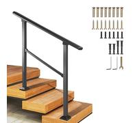 Corrimano per scale esterne, ringhiera per portico montata a pavimento, corrimano di transizione adatto a 1-3 gradini, corrimano di sicurezza antiscivolo per corridoi(A,100cm/40inch)