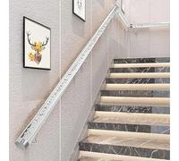 Corrimano per Scale In Acrilico Trasparente,50-140cm,Ringhiera D'ingresso,Ringhiera per Scale,Ringhiere A Parete Per Garage,Portico,Cortile E Giardino(Size:1.64ft/50cm,Color:parentesi d'argento)