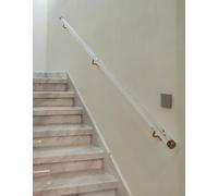 Corrimano per scale in acrilico trasparente con raccordi dorati, ringhiera antiscivolo da parete per interni ed esterni, disponibile da 0,9 m a 4,9 m, supporta una capacità di carico di 199,6 kg