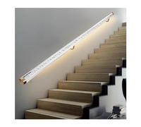 Corrimano per scale in acrilico trasparente per scale interne Supporto in oro Lunghezza regolabile 50300 cm Impugnatura di sicurezza moderna Design elegante per la decorazione della casa