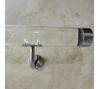 Corrimano per scale in acrilico trasparente, ringhiera in cristallo antiscivolo per scale interne, disponibile in lunghezze da 0,9 m a 6,1 m, include staffe argentate per una facile installazione.