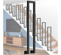 Corrimano per scale in alluminio a forma di U aste di supporto antiscivolo per sicurezza scale 45 cm corrimano nero per uso domestico interno/esterno, facile installazione