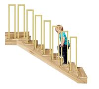 Corrimano per scale in ferro battuto a forma di U, kit completo di installazione per corrimano antiscivolo per corridoio, ristorante, veranda, barra di supporto per ponte, 35100 cm (oro, 50 cm)
