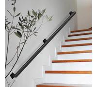 Corrimano per scale in ferro battuto nero Kit completo barre in metallo resistenti per la sicurezza e l'arredamento moderno della casa perfetto per scale, balconi e ringhiere.