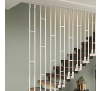 Corrimano per scale in metallo, guide di protezione per montaggio laterale, ringhiera in ferro battuto, per uso residenziale/hotel/ufficio, facile installazione (colore bianco, H-170 cm)