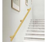 Corrimano per scale in oro per interni/esterni, balaustra in ferro battuto montata a parete, barra di sostegno antiscivolo per ringhiera di sicurezza del corridoio del loft di casa, tubo quadrato(60cm