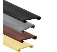 Corrimano per Scale in Plastica - Profilo in Gomma, PVC, 40 x 8 mm, Protezione per Ringhiera (5 m, Grigio)