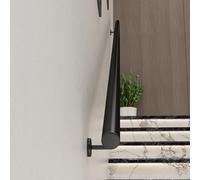 Corrimano per scale in tubo tondo industriale per gradini esterni e scale interne | Ringhiera per scale da parete per asta di supporto di sicurezza per corridoio loft - 1 2 3 4 5 6 metri(100cm)