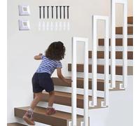 Corrimano Per Scale Interne, Corrimano Scale, Corrimano Per Scale Esterne di U, Passamano Per Scale Interne, Ringhiere Per Esterni Nero, Corrimano, Per Balconi Corridoi(L-bianco, 55CM)