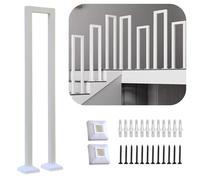 Corrimano Per Scale Interne, Corrimano Scale, Corrimano Per Scale Esterne di U, Passamano Per Scale Interne, Ringhiere Per Esterni Nero, Corrimano, Per Balconi Corridoi(U-bianco, 110CM)