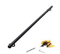 Corrimano per scale interne esterne ringhiera per scale con montaggio a parete corrimano in ferro battuto nero tubo tondo barra di sicurezza per corridoi funzione decorativa(330cm)