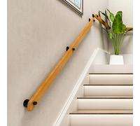 Corrimano Per Scale Interne In Legno Di Pino, Ringhiera Da Parete Per Scale, Balaustra Di Sicurezza, Parete Asta Di Supporto Con Passamano Kit(50cm/1.6ft)