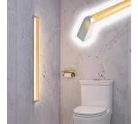 Corrimano per Scale Interne Maniglione di Sicurezza Effetto Legno per Bagno con Accensione Automatica, Maniglione Murale 12V per Anziani, Corrimano per Scale Interne(3.6ft/1.1m)