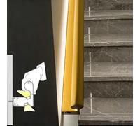 Corrimano per Scale Interne Ringhiera Decorativa di Lusso per Scale Interne, Illuminazione, Set di Corrimano Antiscivolo per Gradini da 1 2 3 4 5 6 7 8 m, Corrimano Moderni(Gold,1.5m/4.9ft)