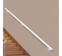 Corrimano per scale interne ringhiera in ferro bianco da 3ft/4ft/5ft/6ft/8ft kit maniglione per esterni, corrimano per scale con asta di supporto tubolare rotonda antiscivolo(200cm)
