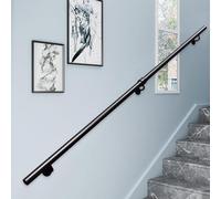 Corrimano per scale moderne per interni ed esterni, 1 m 1,5 m 2 m 2,5 m 3 m 6 m Montaggio a parete ringhiera per scale Barra di sostegno antiscivolo con staffe e viti(330cm)