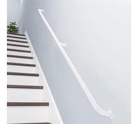 Corrimano per Scale Moderno, Corrimano Bianchi per Scale Corrimano per Montaggio a Parete per Interni ed Esterni, Ringhiera in Tubo di Ferro Zincato Industriale Antiscivolo (Size : 330cm)