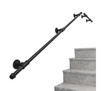 Corrimano per scale per interni ed esterni, larghezza 80 mm, lunghezze da 1 m a 4 m, durevole ed elegante, per scale di sicurezza per uso domestico e giardino