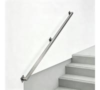 Corrimano per scale per pareti｜Asta di supporto per ringhiera per scale in acciaio inossidabile spazzolato｜60cm 1m 1.2m 1.5m 1.8m 2m Corrimano a tubo quadrato per gradini interni esterni(420cm)