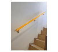 Corrimano per Scale Personalizzabile in Acrilico Trasparente con staffe in Acciaio Inossidabile, Antiscivolo ed Elegante, Lunghezze da 48 cm a 6 Metri, Finitura Argento, Perfetto p