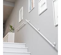 Corrimano per Scale, ringhiere per Esterni, Scale da Giardino, Bianco Antiscivolo - da 1 m a 6 m, ringhiera a Parete Regolabile per Uso Esterno e Interno, Perfetta per Loft, bagni,
