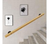 Corrimano per scale, staffe per corrimano, corrimano per gradini, ringhiere, supporti per scale, parti per ringhiere, robusto corrimano in legno per scale, 8 piedi, corrimano a parete, corri