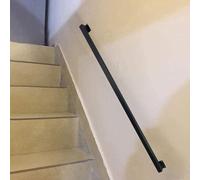 Corrimano Quadrato St 1ft-20ft Kit Completo Ringhiere per Tubi Industriali per Impieghi Gravosi per Corrimano per Scale Antiscivolo St con Staffe, 11.5ft/3.5m