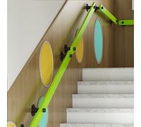 Corrimano regolabile in legno verde per bambini, ringhiera per scale da giardino, guardrail di sicurezza, montaggio a parete, ideale per bambini e disabili, design sicuro e durevole