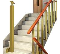Corrimano regolabile per scale a 270 ° Ringhiera in metallo antiscivolo per interni ed esterni quadrati in ferro battuto balaustra post 100 cm/39,4 pollici Supporto di sicurezza sicuro