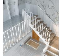 Corrimano regolabile per scale ringhiera di sicurezza in metallo per gradini interni ed esterni Kit di supporto montato a terra per una maggiore sicurezza, design durevole ed elegante