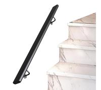 Corrimano, ringhiera moderna for scale con staffa stabile for scale interne, ideale for anziani, disabili e case senza barriere architettoniche(Black,1.5m/4.92ft)