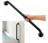 Corrimano scala nero minimalista, barra supporto acciaio inox 304 | Barra sicurezza murale per bagno doccia toilette garage ingresso, maniglione resistente sicurezza famiglia(100CM)