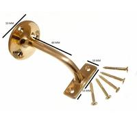 Corrimano Scala Ottone Massiccio Lucido 7.6cm & Viti Quantità Confezione Di 3