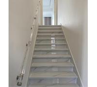 Corrimano Scale Chiaro corrimano acrilico per le scale - 3ft/4ft/5ft/6ft/10ft/12ft/14ft/20ft, Corrimano di cristallo trasparente per interni e per esterni per gradini esterni, con staffe d'argento per