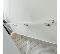 Corrimano Scale Corrimano Acrilico Trasparente per Ringhiera delle Scale, Corrimano Scala Interna Esterna con Raccordi, Corrimano per Ringhiera di Supporto per Montaggio a Parete, Presa Facile(Silver