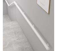 Corrimano Scale Corrimano Per Scale In Legno Per Interni Bianco, Corrimano Per Scale Moderni Antiscivolo Con Staffa In Metallo, Parete Casa Corridoio Loft Ringhiere Maniglioni Di Sicurezza, 3 4 5 6 7