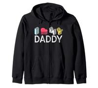 Corrispondenza con Scritta I Love My Daddy Felpa con Cappuccio