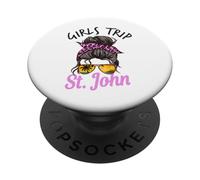 Corrispondenza Ragazze Trip St. John USVI capelli disordinati PopSockets PopGrip Adesivo