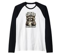 Corro con caffè e Decisioni sbagliate - Procione Maglia con Maniche Raglan