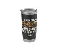 Corro in spettacoli Coffee Crime e file forensi True Crime Bicchiere termico in acciaio inox doppia parete