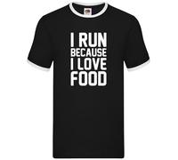 Corro Perché Amo Il Cibo - Ringer Da Uomo - Divertente Corridore Jogging